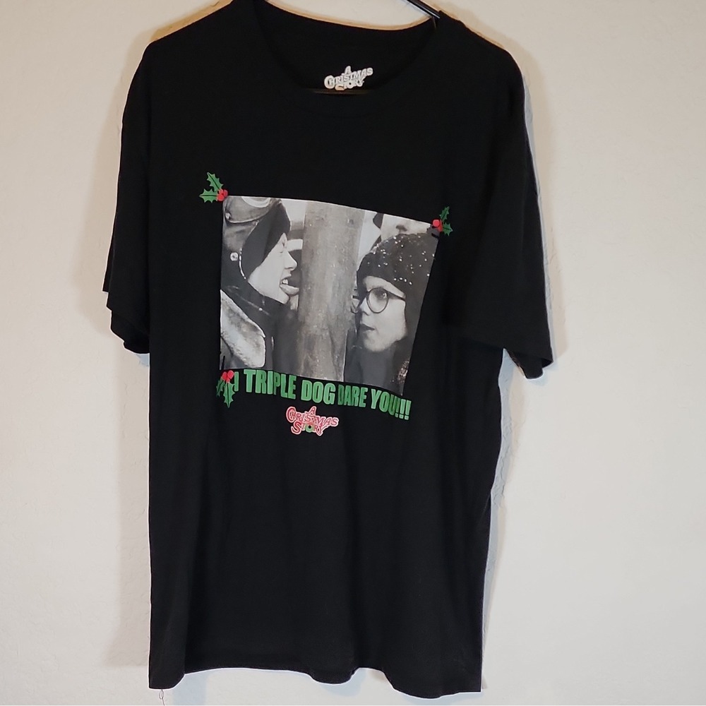 A Christmas Story Graphic T-Shirt 'I Triple Dog Dare You!' Green, XL